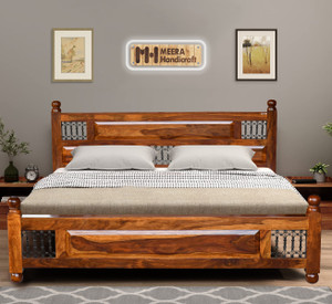 meera handicraft bed solid sheesham wood in king size delivery condition - diydo-it-yourself solid wood king bed 2159 cm x 74 cm 708 ft x 243 ft
