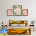 Meera Handicraft bed solid sheesham wood in Queen size Delivery Condition - DIY(Do-It-Yourself)) Solid Wood Queen Bed, 215.9 cm x 157.48 cm (7.08 ft x 5.17 ft)