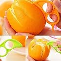 MeeTo Plastic Orange Peeler Mouse Shaped/Lemon Citrus Fruit Skin Remover - (Multicolor) (Pack of 2)