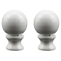 MEETOOT 2PCS 1-1/2 Inch Lamp Finial Oil Rubbed White Steel Ball Knob Lamp Shade Ball Knob Shade Cap Knob Light Trim Finial Lamp Shades Finials Cap Knob Lamp Decoration for Lamp Harp Stand