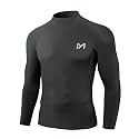 MEETYOO Men's Compression Long Sleeve Shirt Moisture Wicking for Gym