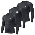 MEETYOO Men's Compression Long Sleeve Shirt Moisture Wicking for Gym