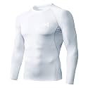 MEETYOO Men's Compression Long Sleeve Shirt Moisture Wicking for Gym