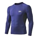 MEETYOO Men's Compression Long Sleeve Shirt Moisture Wicking for Gym
