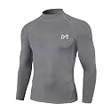 MEETYOO Men's Compression Long Sleeve Shirt Moisture Wicking for Gym