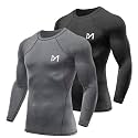 MEETYOO Men's Compression Long Sleeve Shirt Moisture Wicking for Gym