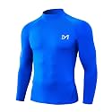 MEETYOO Men's Compression Long Sleeve Shirt Moisture Wicking for Gym