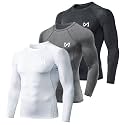 MEETYOO Men's Compression Long Sleeve Shirt Moisture Wicking for Gym