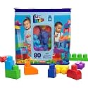 Mega Bloks First Builders Big Building Creative Open Building and Construction Toy Bag (Multicolor) - 80 Piece Set (80 pieces)
