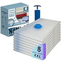 Mega Jumbo XXL Vacuum Seal Space Saver Storage Bags with Pump 8 Pack