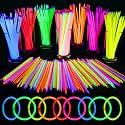 Mega-L Glow Sticks Bulk Party Pack, 1000 Pcs, 8" Ultra Bright