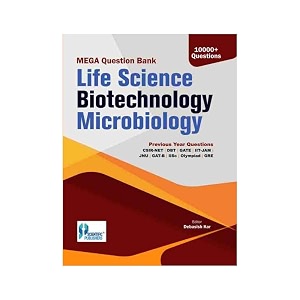 mega question bank life sciencebiotechnology amp microbiology for csir dbt icmr iit jam gate gat-b amp cuet-pg