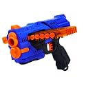 Mega Shooter Blaster Toy for Kids - Soft Bullet Gun with 12 Foam Darts, Long Range Shooting Outdoor Toy, Safe Pretend Play Blaster | Birthday Gift for Boys and Girls 3+ Years, Multicolor