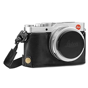 megagear ever ready genuine leather camera half case compatible with leica d-lux 7