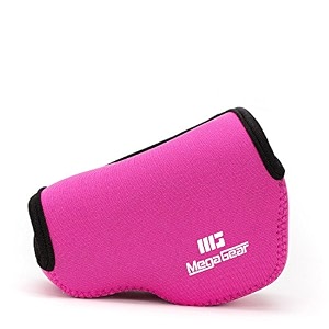 megagear ultra light neoprene panasonic lumix camera case - hot pink