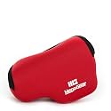MegaGear Panasonic Lumix DMC-GX85, GX80 with 12-32mm Lens Ultra Light Neoprene Camera Case, with Carabiner - Red - MG738