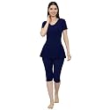 Women Knee Length Removable Chest Pads One