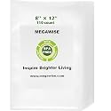 MEGAWISE Vacuum Sealer Bags (8''x 12''-110pcs) for Food Freshness Preservation, BPA Free Vacuum Storage Bags for Food or Sous Vide, Seal a Meal,Double-Sided Texture, Double Lock Freshness (110 count)