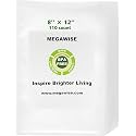 MEGAWISE Vacuum Sealer Bags (8''x 12'') for Food Freshness Preservation,BPA Free Vacuum Storage Bags for Food/Sous Vide,Seal a Meal,Double-Sided Texture,Double Lock Freshness,110 Count (Pack of 12)