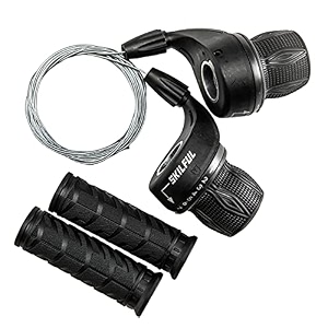 meghna 21 speed twist shifter with handle grips set for mountain commuter kids bikes and scooters