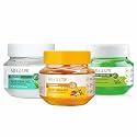 Meglow Summer Skin Care Combo – Transparent + Kesar Chandan + Classic Aloe vera Gel for Face, Body &amp; Hair Care | Deep Hydration | Vegan, Paraben-Free | Skin &amp; Hair Nourishment | 100gm X 3