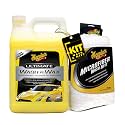 Meguiar's Car Wash Bundle - 1 Gallon Ultimate Wash & Wax, Car Wash Soap with Additional Wax Protection and Microfiber Mitt, Premium Car Wash Mitt - The Perfect Car Wash Kit