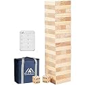 Megwoz Giant Tumble Tower Family Games for Kids and Adults 60 Blocks New Zealand Pine Wooden Blocks Stacking Up to 5 FT for Indoors Outdoors Yard Games for Family