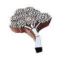 Mehndi Printing Stamp Large Floral Tree Shape Big Wooden Block