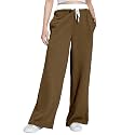 Mehrang Wide Leg Drawstring Pants with Contrast