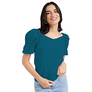 Mehrang Womens Solid Ribbed Crop Tank Top
