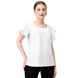 Mehrang Womens Solid Ribbed Crop Tank Top