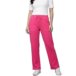 Mehrang Womens Wide-Leg Side Pocket TrouserPalazzo PantsHigh