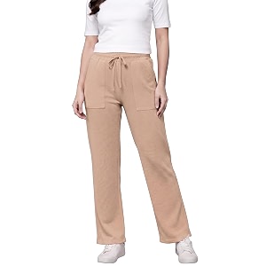 Mehrang Womens Wide-Leg Side Pocket TrouserPalazzo PantsHigh