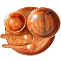 ehtab Ahmad Handicrafts Wooden Serving Set - Two Bowls