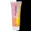 MEICOLY Neon Orange Body Glitter Gel,UV Blacklight Chunky Face Glitter Gel,Glow in The Dark Hair Glitter Paint,Singer Concert Music Festival Rave Accessories,Halloween Glitter Makeup for Women
