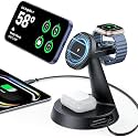 Meifigno 4 in 1 Wireless Charger with 20W Retractable Cable for iPhone Duo