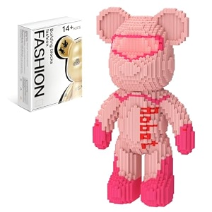 4500 pcs fluorescent bear blocks with drawer and manual