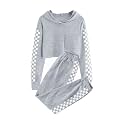 Meikulo Kids 2 Piece Outfits Girls Crop Tops Hoodies Long Sleeve Fashion Sweatshirts and Sweatpants