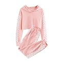 Meikulo Kids 2 Piece Outfits Girls Crop Tops Hoodies Long Sleeve Fashion Sweatshirts and Sweatpants