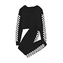 Meikulo Kids 2 Piece Outfits Girls Crop Tops Hoodies Long Sleeve Fashion Sweatshirts and Sweatpants