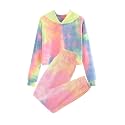 Meikulo Kids 2 Piece Outfits Girls Crop Tops Hoodies Long Sleeve Fashion Sweatshirts and Sweatpants