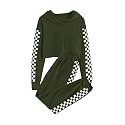 Meikulo Kids 2 Piece Outfits Girls Crop Tops Hoodies Long Sleeve Fashion Sweatshirts and Sweatpants