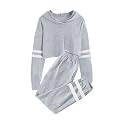 Meikulo Kids 2 Piece Outfits Girls Crop Tops Hoodies Long Sleeve Fashion Sweatshirts and Sweatpants