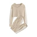 Meikulo Kids 2 Piece Outfits Girls Crop Tops Hoodies Long Sleeve Fashion Sweatshirts and Sweatpants