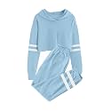 Meikulo Kids 2 Piece Outfits Girls Crop Tops Hoodies Long Sleeve Fashion Sweatshirts and Sweatpants