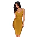 meilun Womens Rayon Belt Detail Bandage Bodycon
