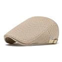 meioro Mens Breathable Mesh Summer Hat Adjustable Flat Cap Newsboy Beret Ivy Cap Irish Cabbie Fishing Hats