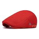 meioro Mens Breathable Mesh Summer Hat Adjustable Flat Cap Newsboy Beret Ivy Cap Irish Cabbie Fishing Hats