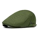 meioro Mens Breathable Mesh Summer Hat Adjustable Flat Cap Newsboy Beret Ivy Cap Irish Cabbie Fishing Hats