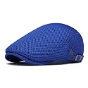 meioro Mens Breathable Mesh Summer Hat Adjustable Flat Cap Newsboy Beret Ivy Cap Irish Cabbie Fishing Hats